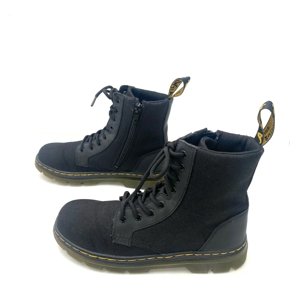 Dr. Martens Big Kid Black Nylon Mesh Combs Jungle Zip Boot